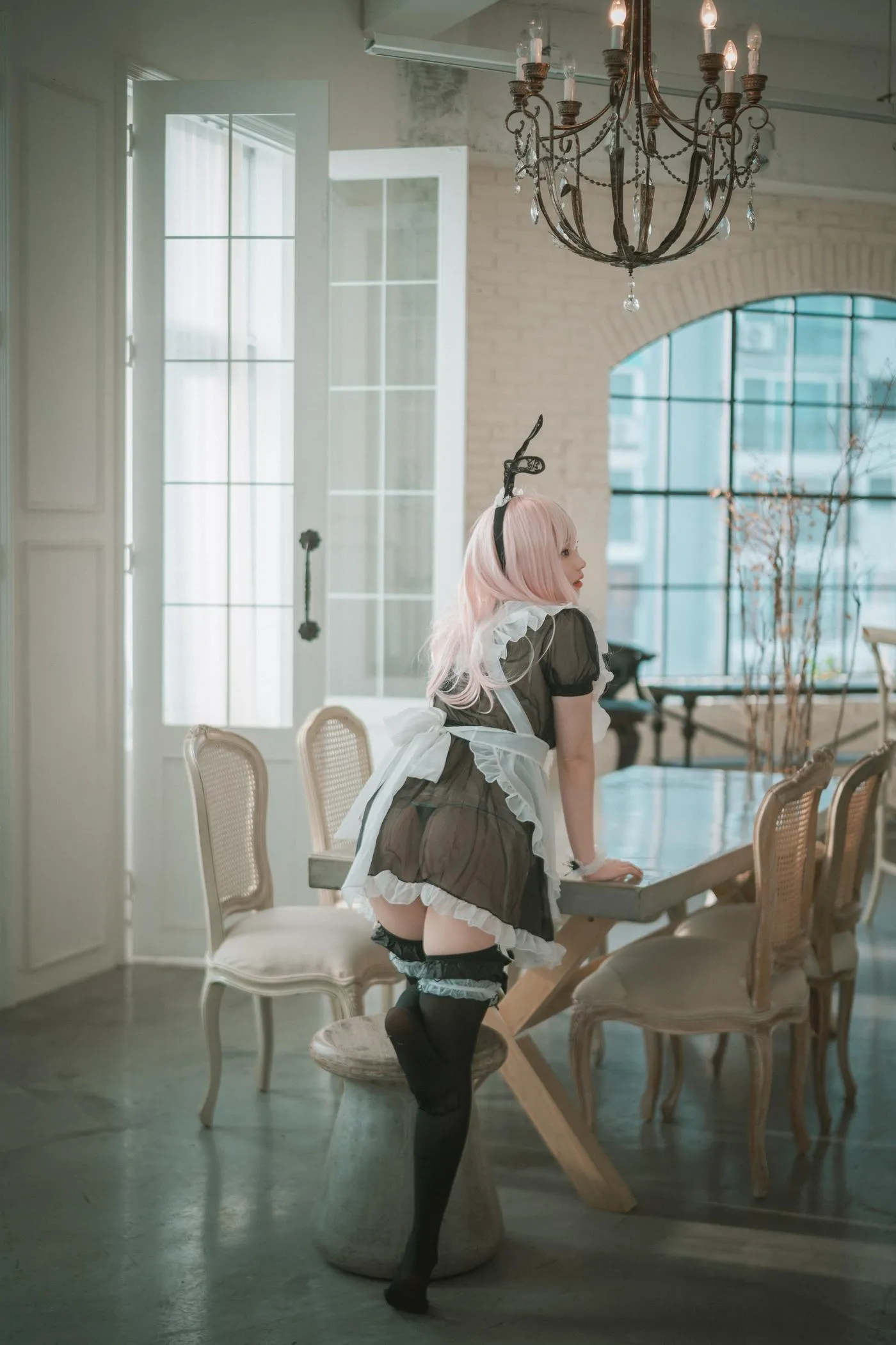 Bambi밤비 – NO.65 [DJAWA] Sheer Bunny Maid [51P]插图8